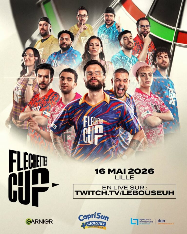 Succès d’audience pour la Fléchettes Cup, l&rsquo;événement consacré aux fléchettes porté par LeBouseuh et produit par Webedia Creators